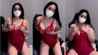 Miss Dhea Lingerie Merah Transparan Video by TubeV